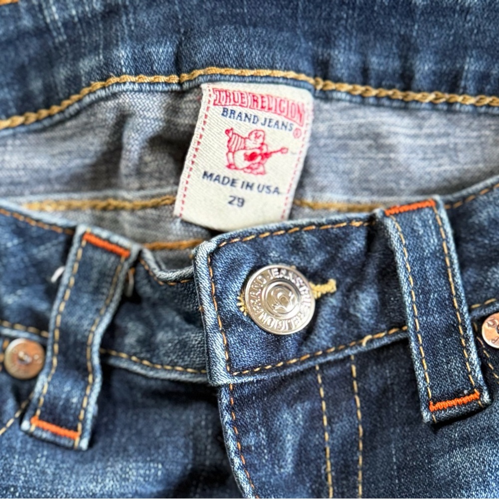 True Religion Authentic Vintage Becky Low Rise Blue Women's Jeans - Picture 6 of 6